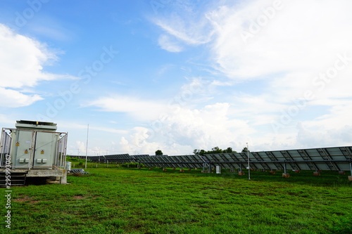 Solar panel, alternative electricity source, concept of sustainable resources, And this is a new system that can generate electricity more than the original, This's the sun tracking systems