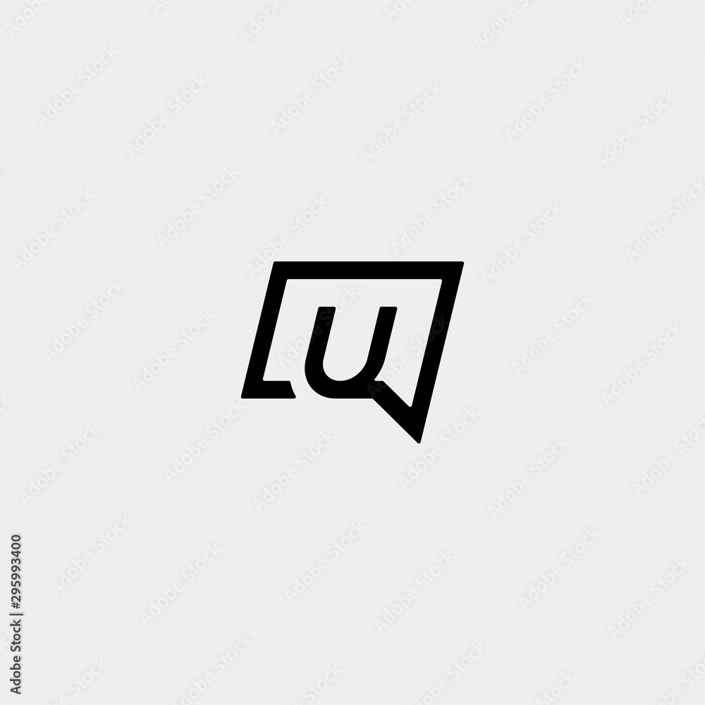 Letter U Chat Logo Template Vector Design Letter U Chat Logo Template Vector Design