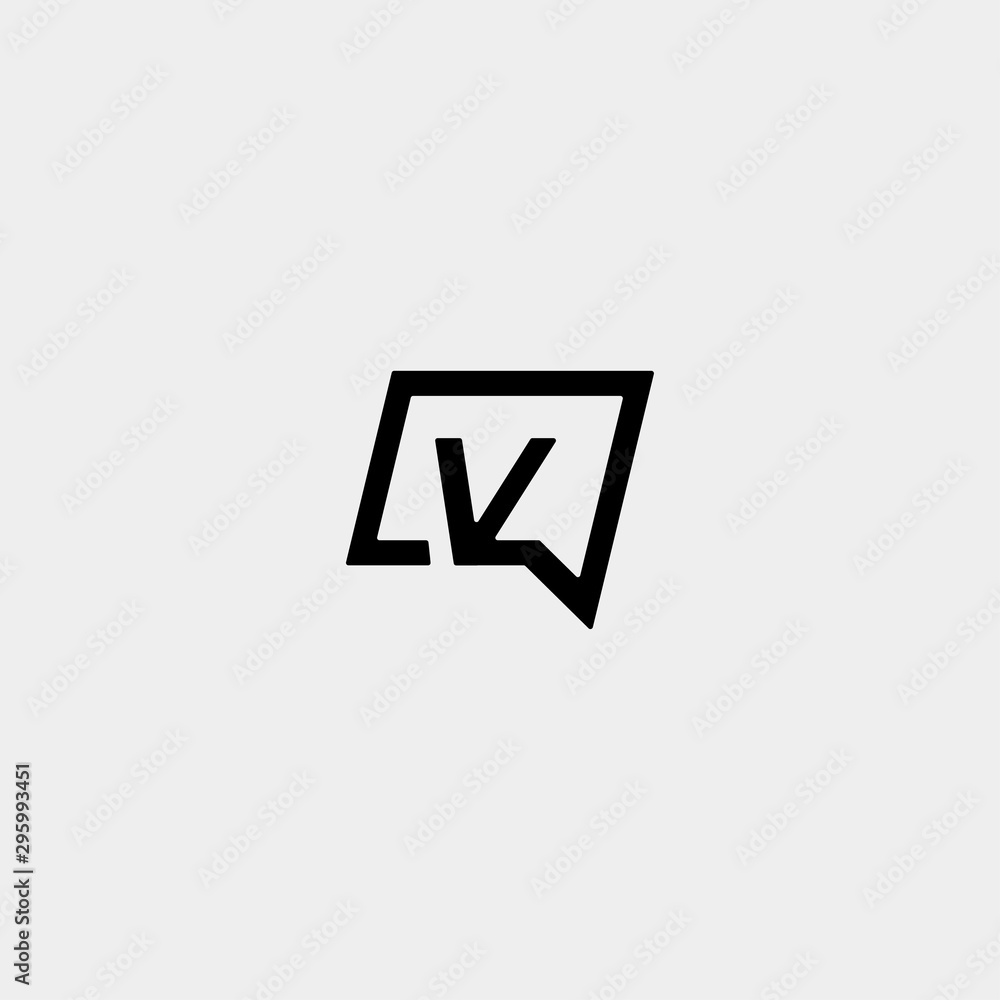 Letter V Chat Logo Template Vector Design Letter V Chat Logo Template Vector Design