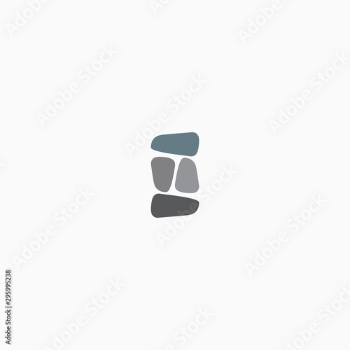 Stone Logo Icon Design Template Vector Illustration