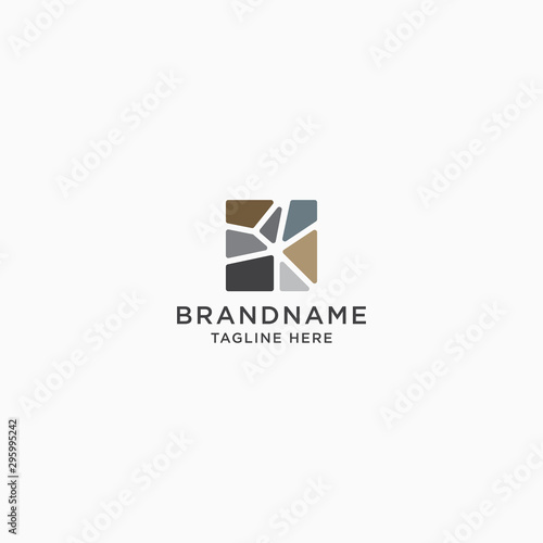 Stone Logo Icon Design Template Vector Illustration