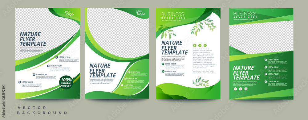© CWDesign - Vector eco flyer, poster, brochure, magazine cover template. Modern green leaf, environment design. - Vector © CWDesign - Vector eco flyer, poster, brochure, magazine cover template. Modern green leaf, environment design. - Vector