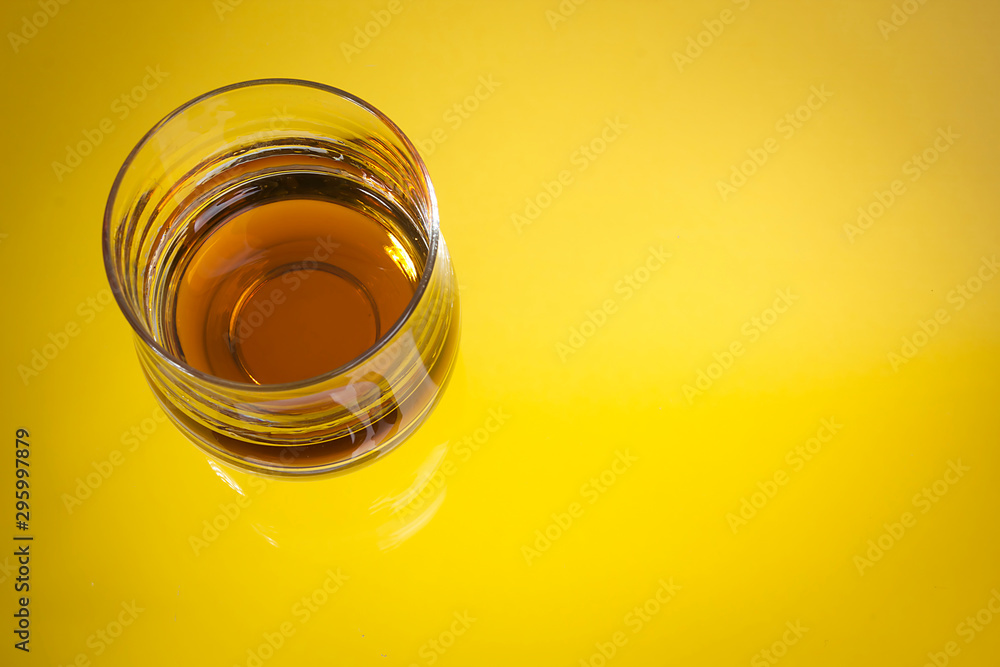 Glass with whiskey