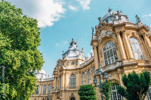 Vajdahunyad Castle at City Park in Budapest, Hungary