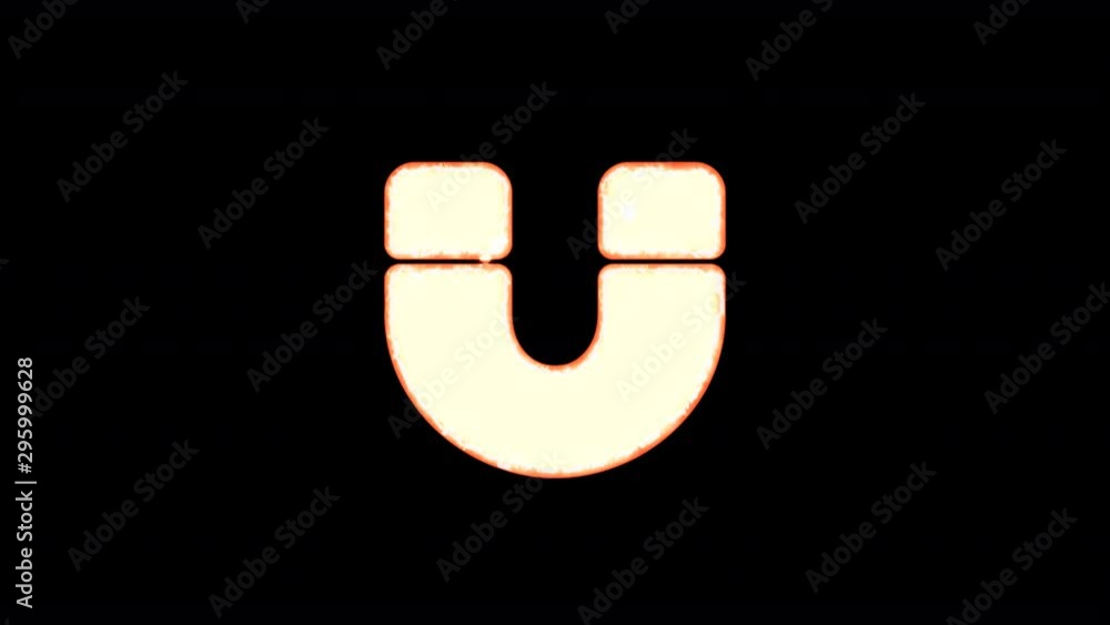 Symbol magnet burns out of transparency, then burns again. Alpha channel Premultiplied - Matted with color black Symbol magnet burns out of transparency, then burns again. Alpha channel Premultiplied - Matted with color black