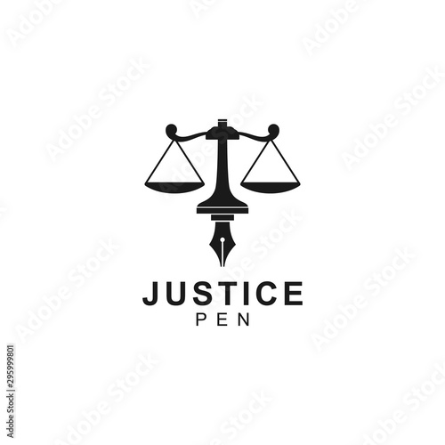 Justice pen logo design for law