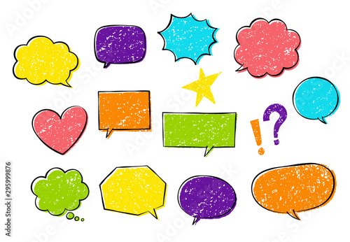 手描き吹き出しセット テクスチャ