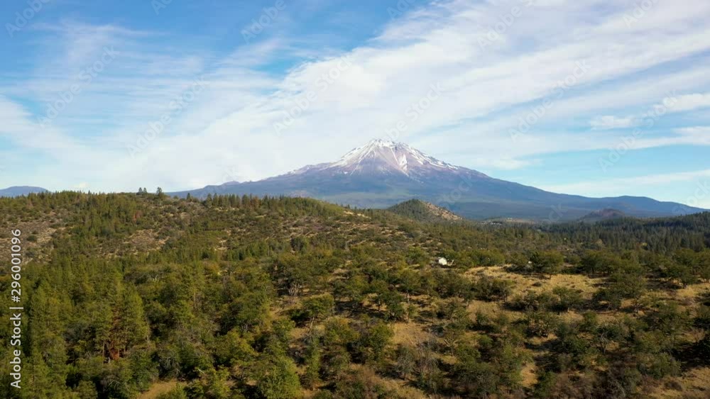 Aerial view of Mt. Shasta in Northern California Aerial view of Mt. Shasta in Northern California