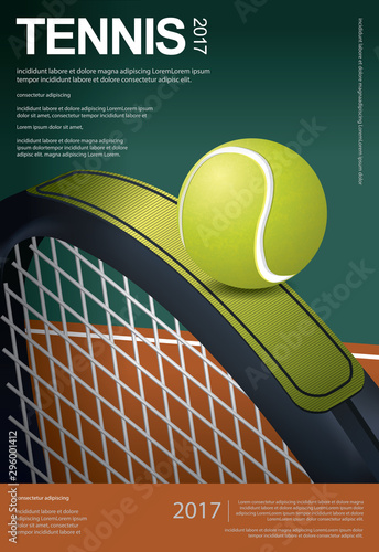 Tennis Championship Poster Vector illustration