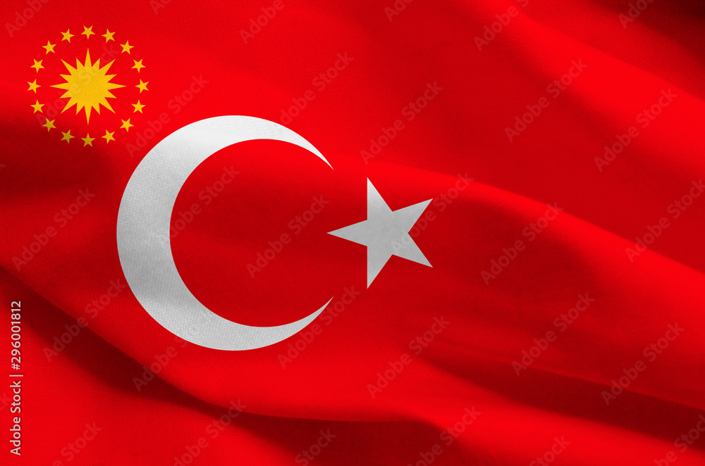 Turkey official flag, graphic elaboration