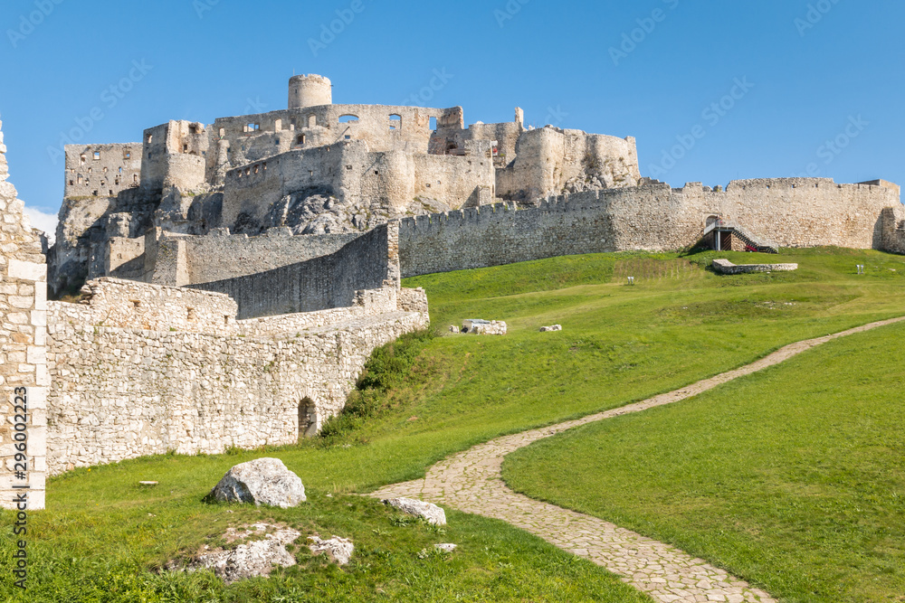 ruins of Spissky hrad - Spis Castle in eastern Slovakia, Central Europe