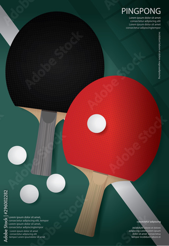 Pingpong Poster Template Vector Illustration