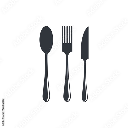 Spoon and fork vector icon