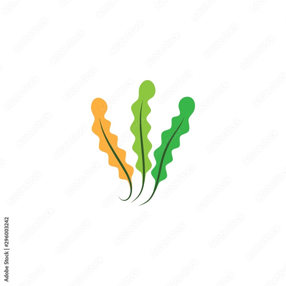 Fototapeta premium Seaweed logo template vector icon