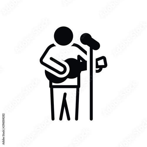 Black solid icon for act actor