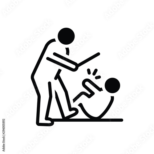 Black solid icon for violent brutal  