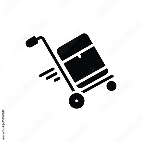 Black solid icon for carrier 