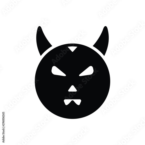 Black solid icon for giant devil  © WEBTECHOPS