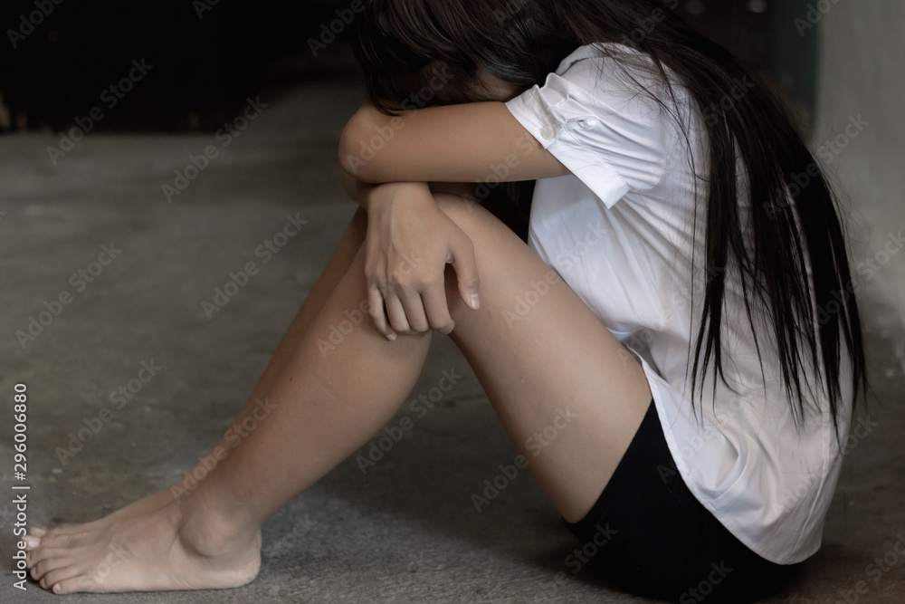 Obraz premium stop violence against Women,sexual abuse, human trafficking,domestic violence rape international women's day, The concept of sexual harassment against women and rape