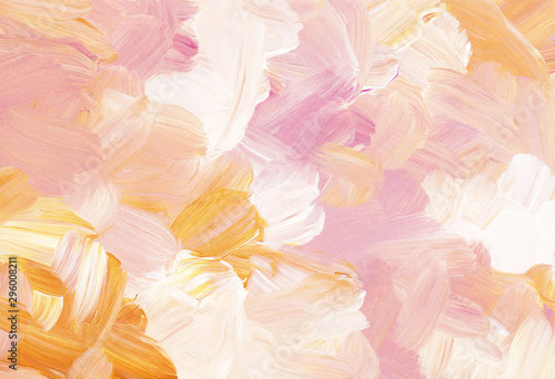 Abstract pastel multicolored art painting background texture. Yellow, pink, white abstraction