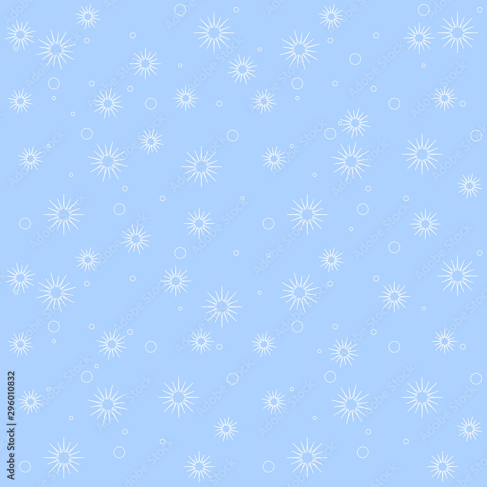 Winter background for New Year and Christmas. Starry sky in winter, falling snowflakes and stars. Seamless vector pattern for background for greeting card, wrapping paper. Winter background for New Year and Christmas. Starry sky in winter, falling snowflakes and stars. Seamless vector pattern for background for greeting card, wrapping paper.