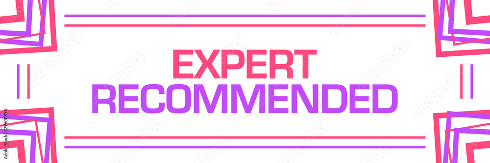 Fototapeta premium Expert Recommended Pink Purple Random Borders Horizontal 