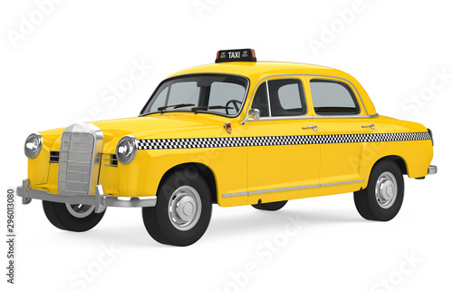 Fototapeta Vintage Taxi Isolated
