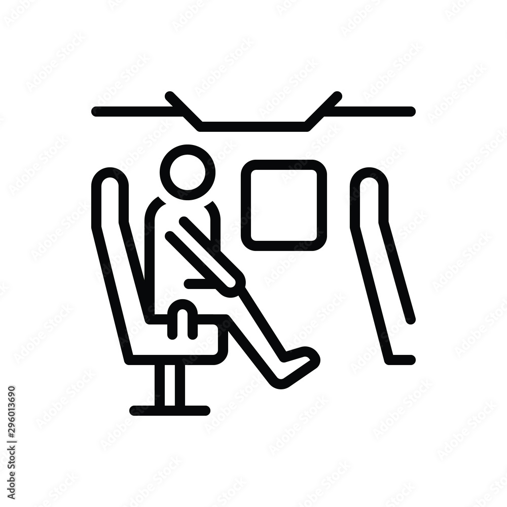 Black line icon for passenger Black line icon for passenger