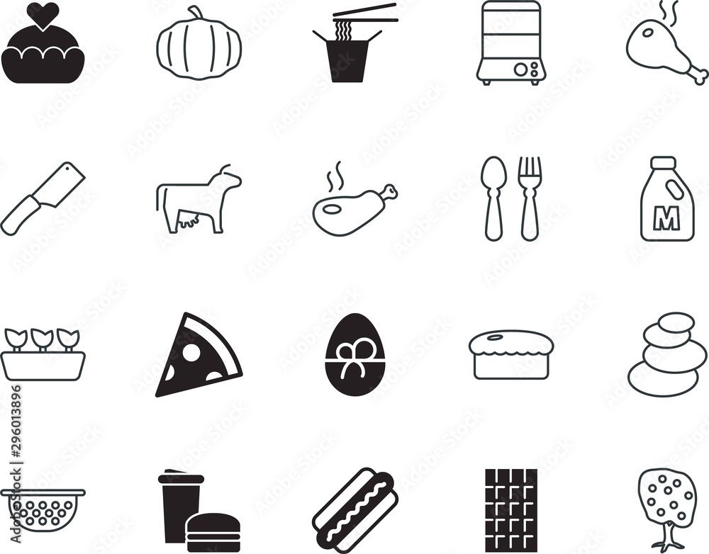 food vector icon set such as: icing, sprout, round, handle, cocoa, serving, cola, nutrition, modern, steel, fork, gourd, vegetable, easter, carton, feeling, body, strainer, asian, steam, mammal food vector icon set such as: icing, sprout, round, handle, cocoa, serving, cola, nutrition, modern, steel, fork, gourd, vegetable, easter, carton, feeling, body, strainer, asian, steam, mammal