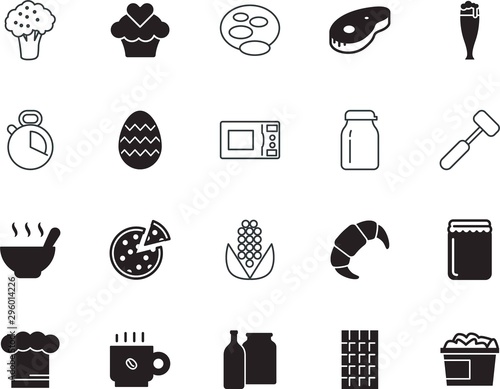 food vector icon set such as: nugget, native, spoon, bamboo, label, ham, cheese, steam, clock, italian, metal, cupcake, cool, valentines, soup, tech, valentine, birthday, light, flower, flip, bbq