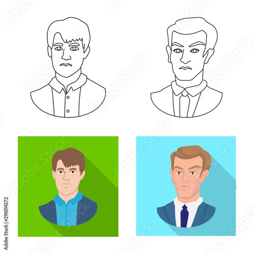 Vector design of checkmate and thin sign. Collection of checkmate and target stock vector illustration.