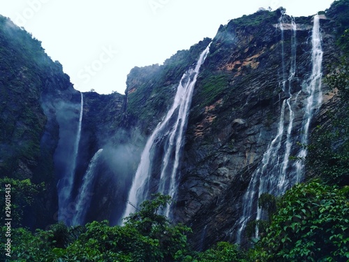 waterfall in the mountains