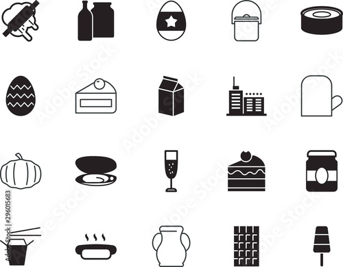 food vector icon set such as: scallop, iron, tin, gourd, pouring, antique, squash, noodle, jam, architecture, draw, pool, label, manufacturing, candy, autumn, service, preparation, sketch, ceramic