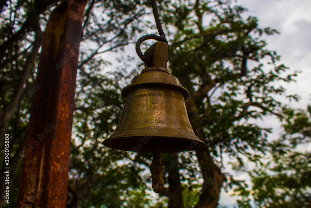 Fototapeta premium Old Bronze Bell in a temple 