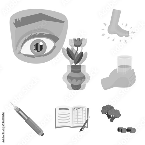 Vector design of health and diet icon. Set of health and disease stock vector illustration.