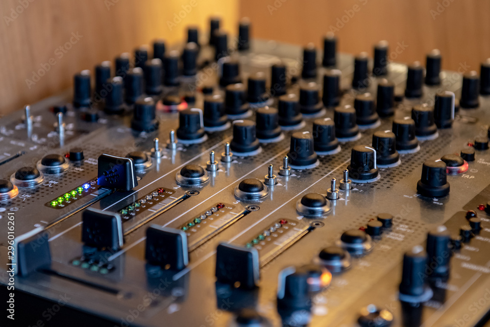 Sound mixer with lights and controls Sound mixer with lights and controls