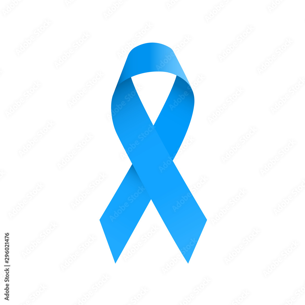 Ταπετσαρία Prostate cancer blue ribbon symbol isolated