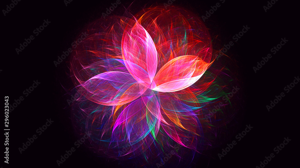 3D rendering abstract colorful fractal light background 3D rendering abstract colorful fractal light background