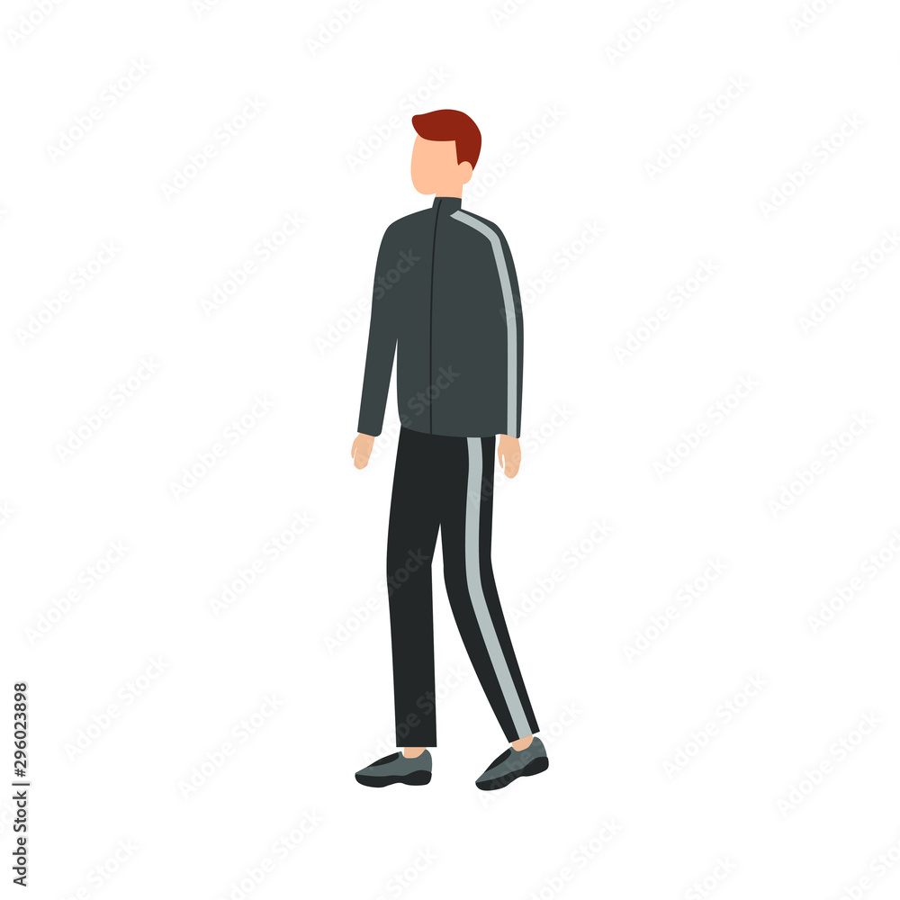 The man in the tracksuit. The man in the tracksuit.