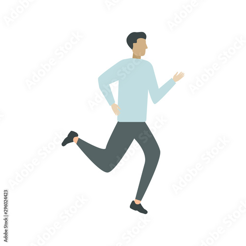 Athlete is running. Illustration. 