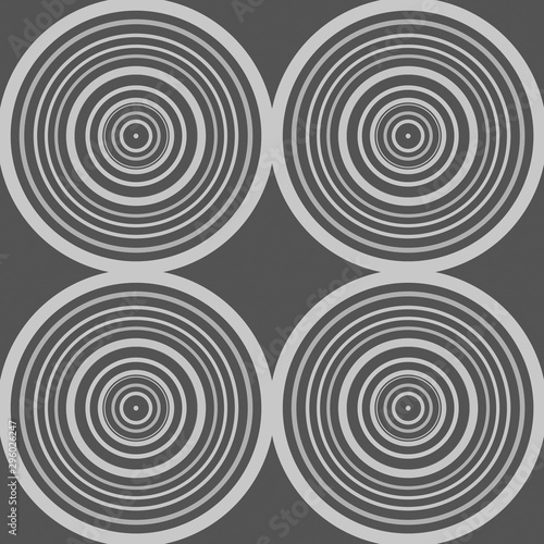 Symmetrical Circle Design In Grey