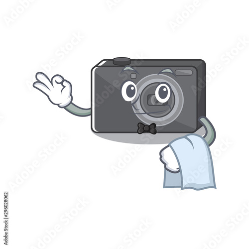 Waiter digital camera with on the mascot