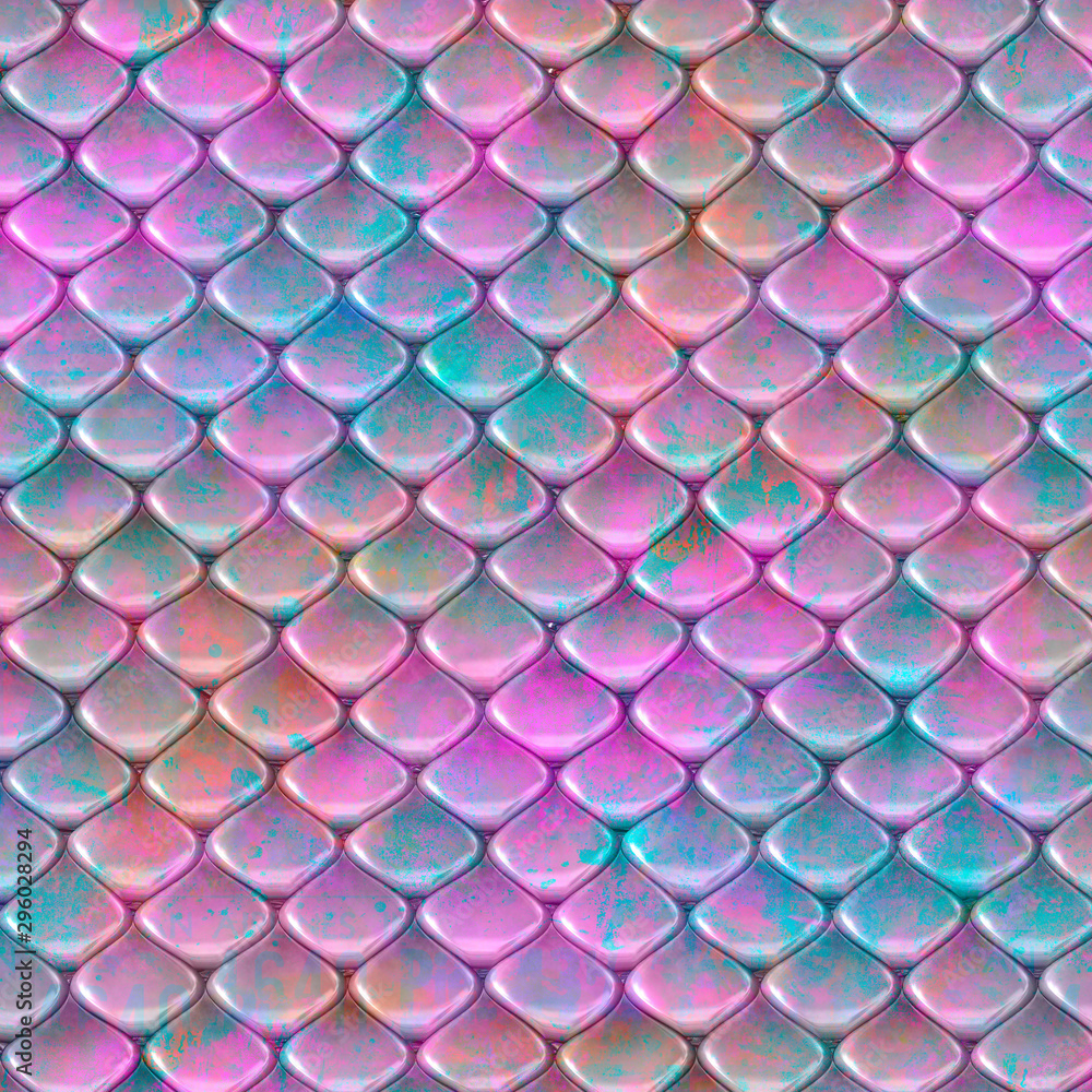 Pink Mermaid Scale Seamless Pattern Pink Mermaid Scale Seamless Pattern