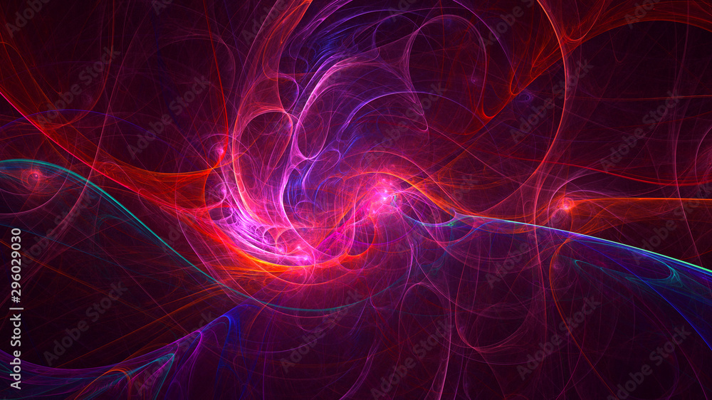 3D rendering abstract colorful fractal light background 3D rendering abstract colorful fractal light background