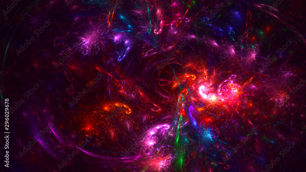 3D rendering abstract colorful fractal light background 3D rendering abstract colorful fractal light background