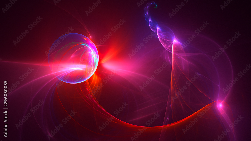 Fototapeta premium 3D rendering abstract colorful fractal light background
