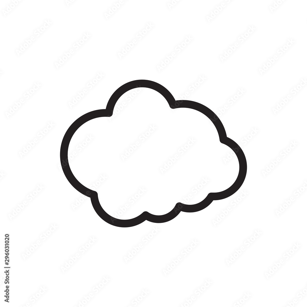 Cloud icon trendy design template Cloud icon trendy design template
