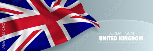 United Kingdom of Great Britain national day vector banner, greeting card