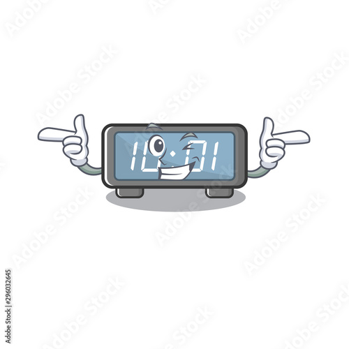 Wink digital clock clings to cartoon wall
