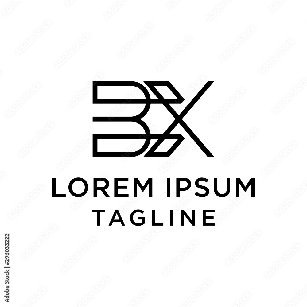 initial letter logo BX, XB logo template initial letter logo BX, XB logo template
